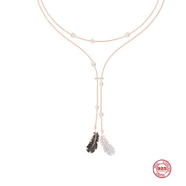 

2020 fashion charm 925 sterling silver original 1:1 copy, romantic sweet love shape wild necklace female luxury jewelry gifts q0531