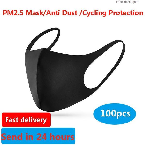 

dust 100pcs mouth black pm2.5 good winter anti carbon insert washed reusable masks men women safety mask