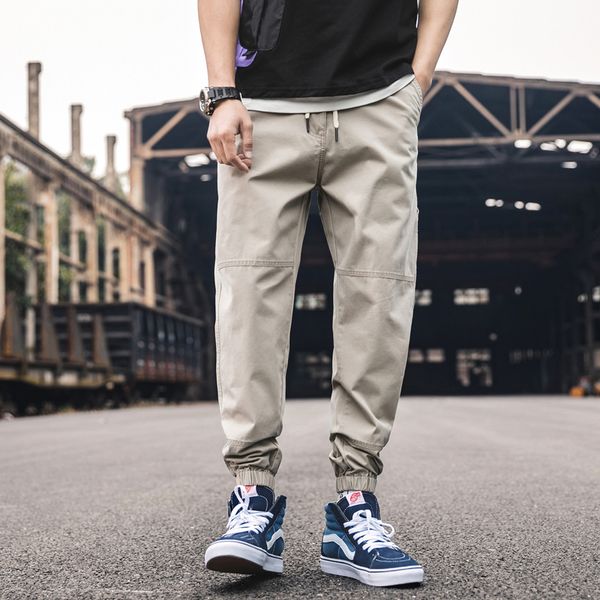 

loldeal cotton men's jeans chao brand loose-legged casual pants large size straight-barrel hip-hop overalls, Black