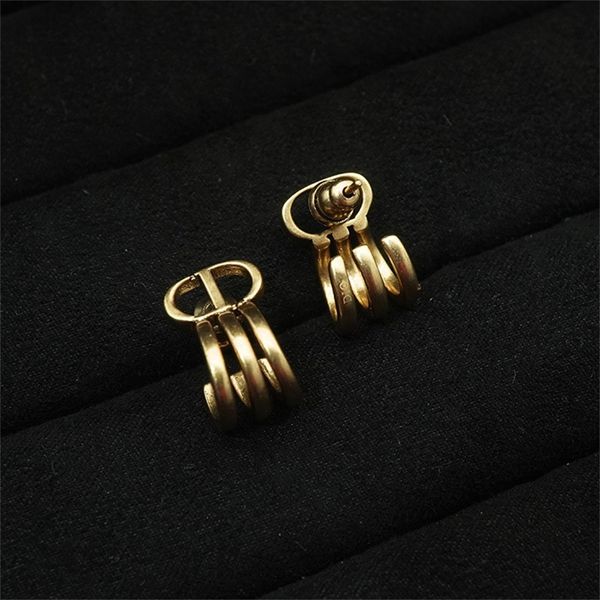 

new earrings brass red hook cat claw six claw earrings female, Black