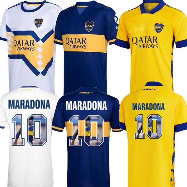 

2020 2021 boca juniors maradona special soccer jerseys home away third 2020 batistuta 9 yellow gallery style printing 20 21 football shirt, Black;yellow