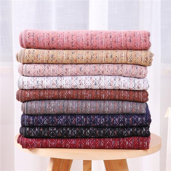 

2020 дизайнерский бренд женщины шарф весна зима pashmina bandana для леди кашемировые шарвы густой шеи головы теплые вязать echarpe jllrld, Blue;gray
