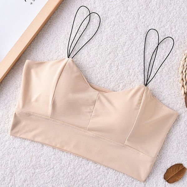 

bustiers & corsets women push up bras summer padded tube ice silk wire seamless underwear crop lingerie intimate thin str, Black;white