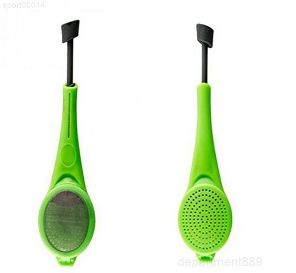 

portable green silicone strainer gadget measure coffee tea infuser