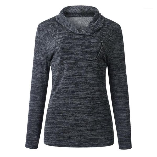

shopping slim pullover zipper women sweatshirt polyester office casual daily long sleeve home outwear solid color soft1, Black
