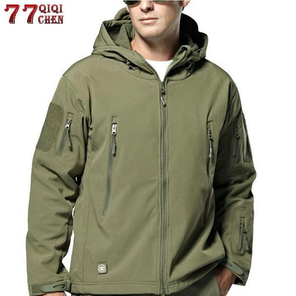 

new 2021 tactical jacket men plus size 3xl waterproof soft shell snake camouflage jacket men tactical army jackets mens, Black;brown