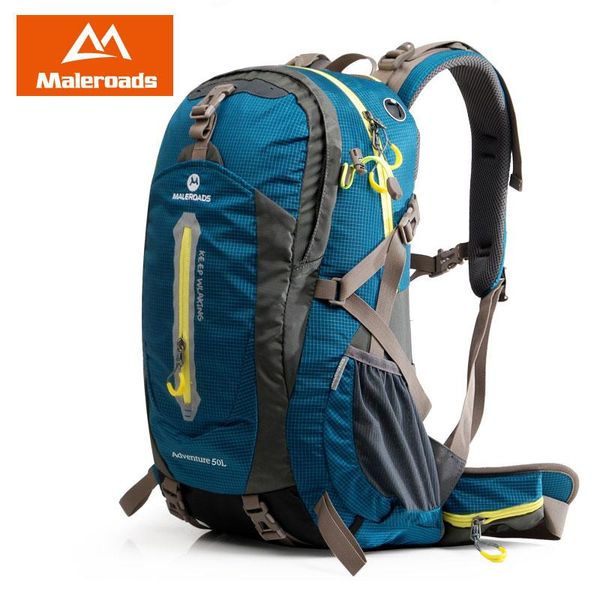 

outdoor bags maleroads hiking backpack 50l sport travel rucksack mountain climbing camping equipment gear for men women