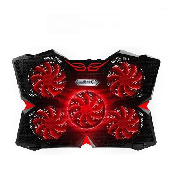 

lapcooling pads cooler pad notebook gaming stand with powerful five fans 2 usb ports for 12-17 inch1