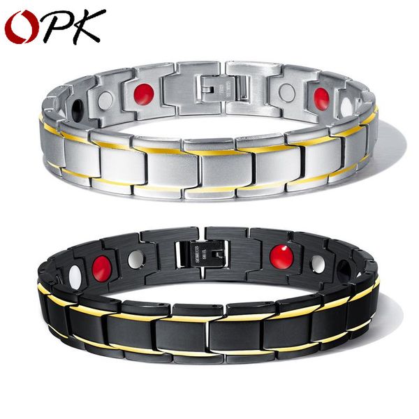

jewelry european and american aggressive men's bracelet black gold magnetic bracelet jewelry
