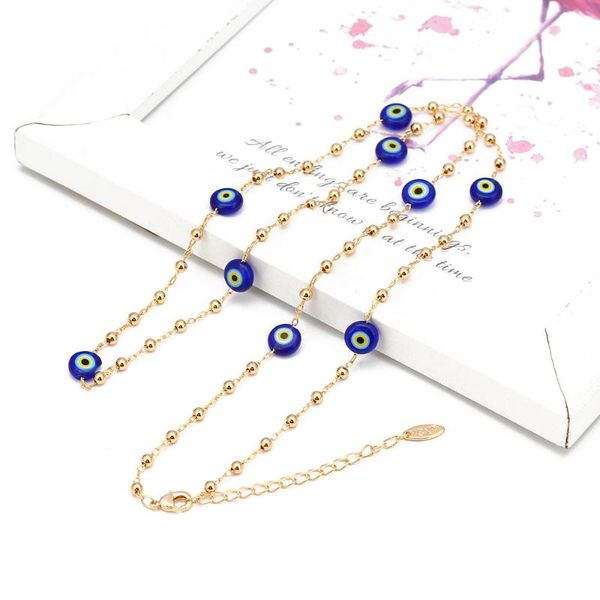 

chains necklace birthday gift accessories simple fashion creative trend ethnic style leisure wild holiday party eyes women pendant, Silver