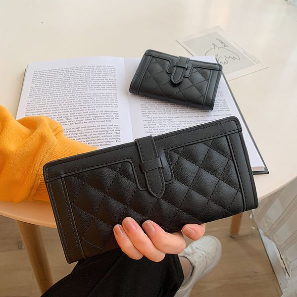 

women wallet personality fashion ladies long big synthetic leather purse, Red;black