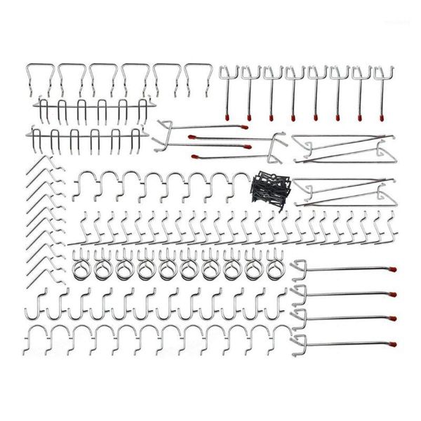 

hooks & rails pegboard assortment - 102pcs peg hook organization1