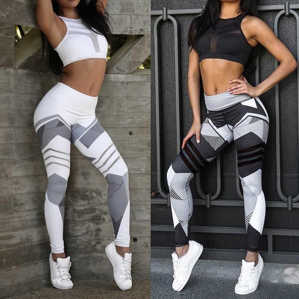 

bzub4 new four needle six line printing yoga leggings new four needle six line digital digital printing yoga leggings, Black;white