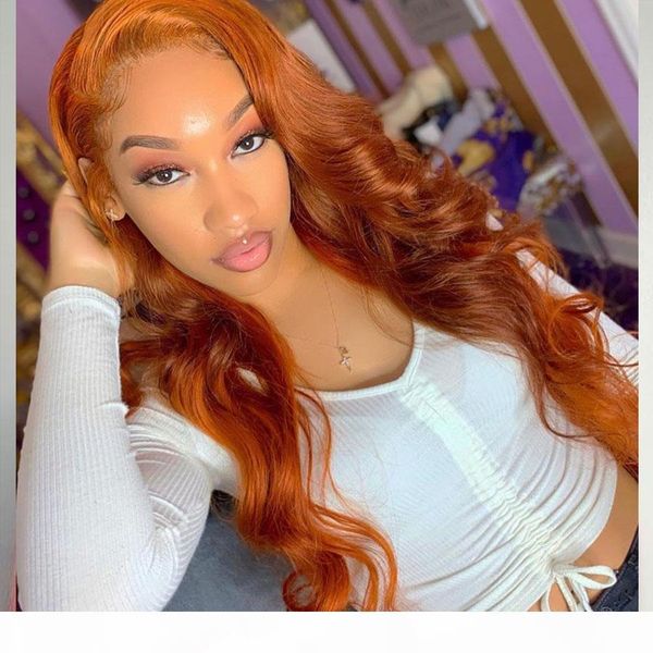 

360 frontal wig brazilian ginger blonde 13x6 lace front human hair wigs for black women glueless body wave 180density full lace wigs