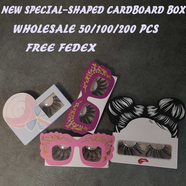 

new lollipop special-shaped cardboard box eyelash packaging box wholesale lashes boxes empty eyelash package boxes fedex