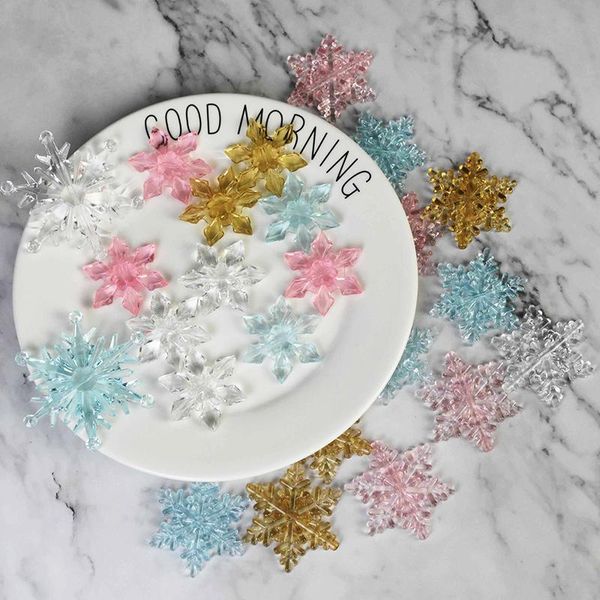 

10шт рождество декор акриловой снежинка кристалл украшение diy занавес висячий декоративный craft главных партии xmas tree украшение jllnhl