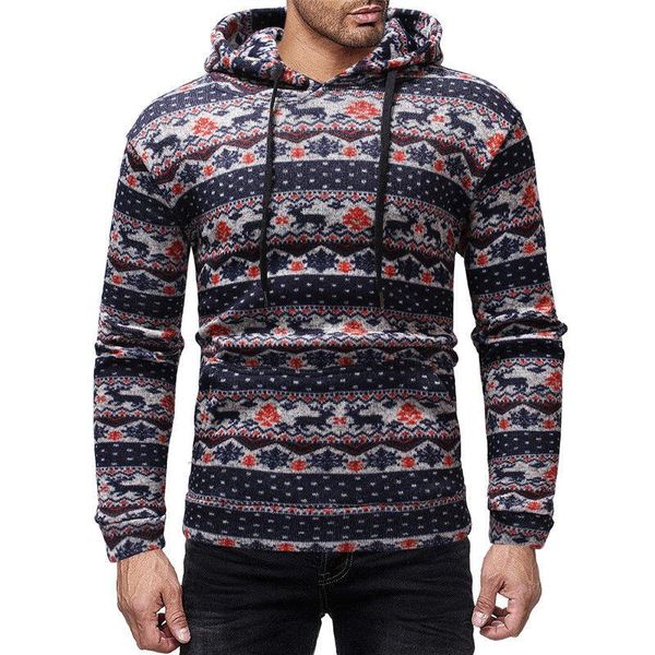 

men's slim fit christmas hoodie man long sleeve hoodies sweatshirt casual long sleeve xmas printed drawstrings hooded sweatshirt, Black