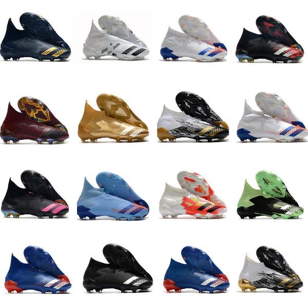 

new mens original predator mania 20+ fg football boots black white soccer shoes red soccer cleats size 39-45
