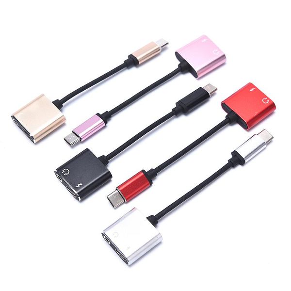 

type-c to 3.5mm earphone adapter cable aux audio type-c fast charge adapter
