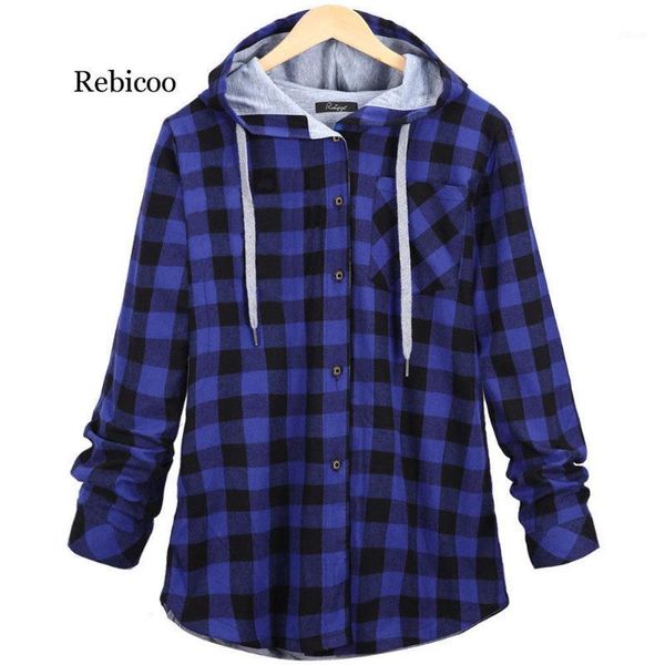 

5xl plaid spring autumn long hooded jacket female coat women windbreaker large sizes college outerwear red for girls1, Black;brown
