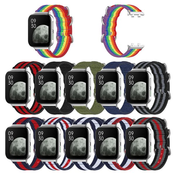 

suitable for oppo smart bracelet color canvas nylon watch strap 41mm / 46mm