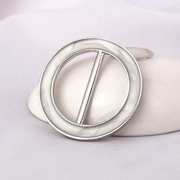 

pins, brooches circle round silk scarf buckle oval for women fashion clip holder jewelry accessories wholesale, Gray