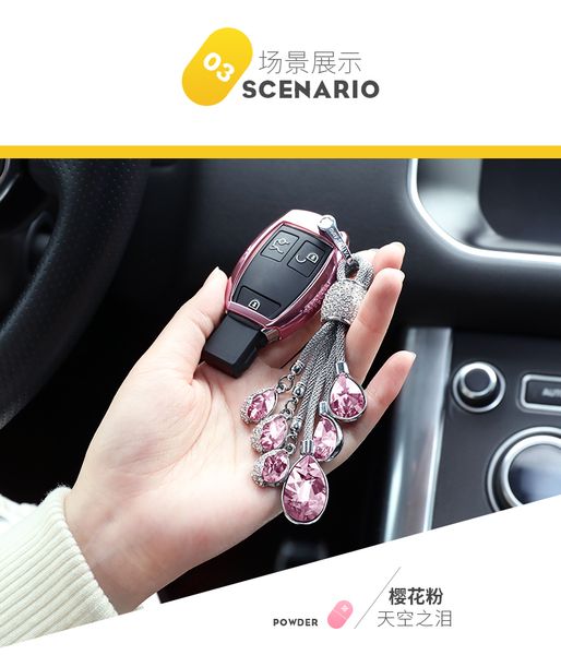

2020 fashion glitter strass ason key chains for women, Silver