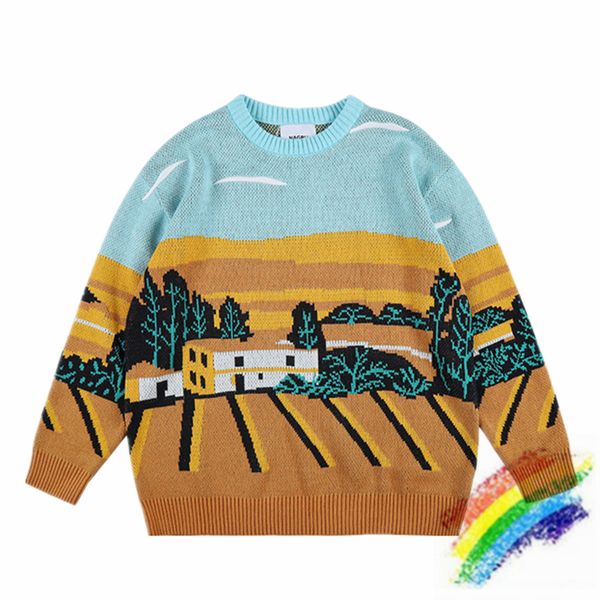 

2021ss sweater men women pattern knit wool sweaters, White;black