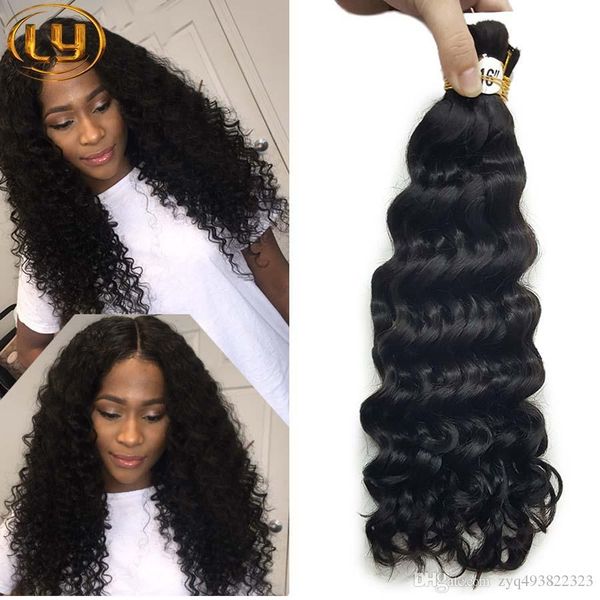 

brazilian hair sales braiding hair,buy 3lot get 1deep wave micro mini braiding bulthis is reusable hair for brazilian knots,treebraids, Black