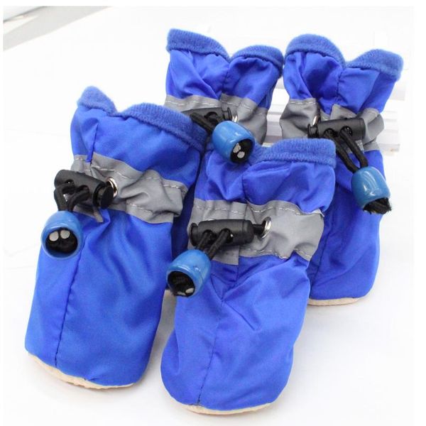 

4pcs/set colorful waterproof anti-slip pet shoes for small dogs cats chihuahua yorkie thick snow dog boots socks jllokj
