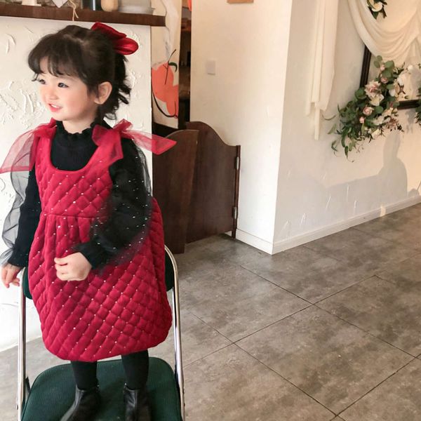 

drs new girls' winter plush french red princs skirt, Red;yellow