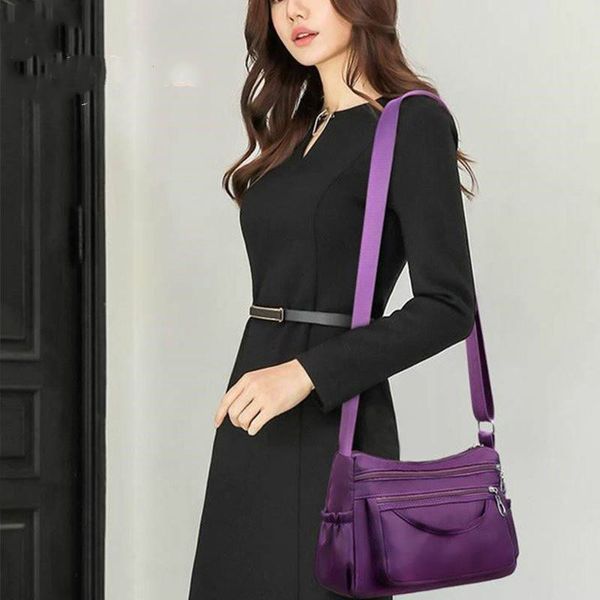 Ombro Moda Oxford Mulheres Crossbody Bag Travel Bag Bolsa Casual Sólidos Zipper Messenger for Mom New Arrivel