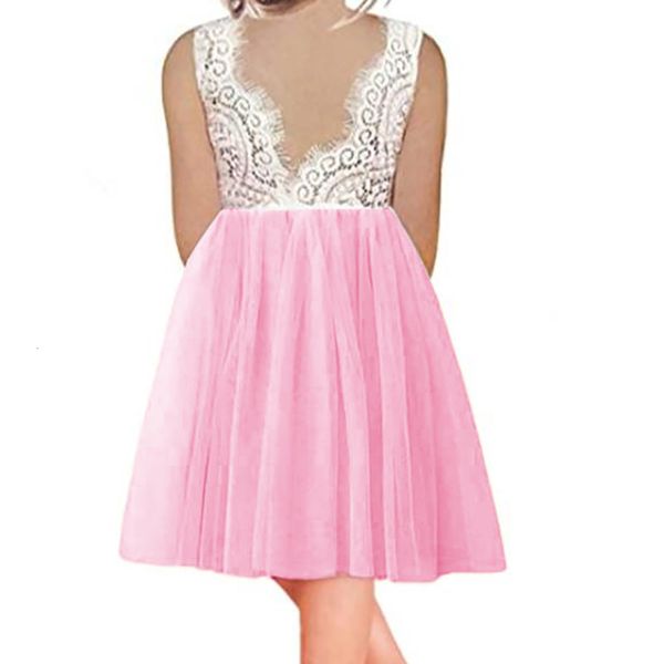 

2021 new lace princs svels children's open back mh girls' performance a-line skirt, Blue