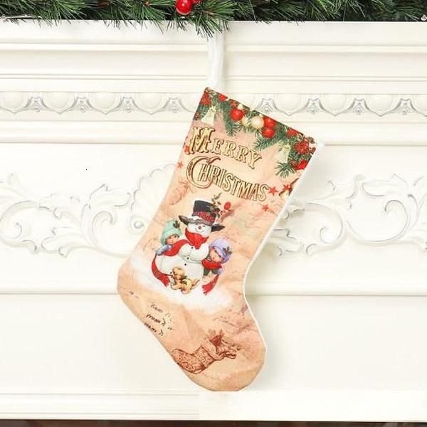 

snowman creative claus christmas elck stockings santa tree ornaments home party decoration children candy bags giftsijwj