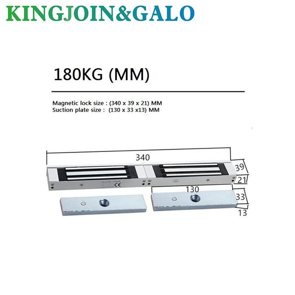 

180kg /280kg/380kg two-door magnetic lock with mounting bracket wooden door magnetic lock two-door electric suction jewels
