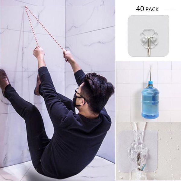 

40pcs lot strong button transparent suction cup sucker wall hooks hanger set for kitchen bathroom home wall hooks 6x6cm1