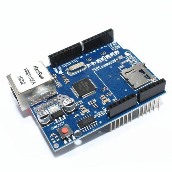 Arduino Ethernet W5100 escudo com micro slot para cartão SD