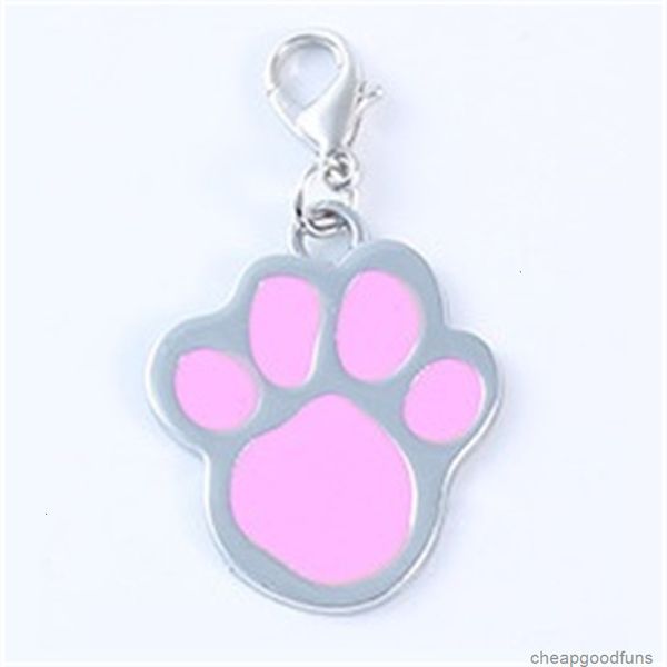 

u factory brand 8 pet name colors cat ring id card keychain puppy paw print pendant key holder wholesale dog tag fre 5u