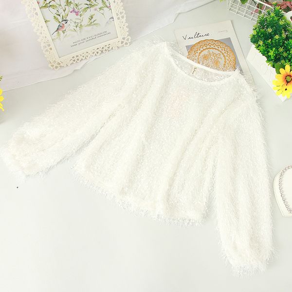

sweaters new fashion leisure round neck tassel solid color casual o-neck fringed fur long sleeve comfort short female pullover lj201112, White;black