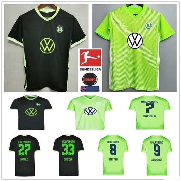 

2020 new vfl wolfsburg soccer jersey 20 21 arnold malli brekalo guilavogui xaver mehmedi football shirt customize soccer shirt, Black;yellow