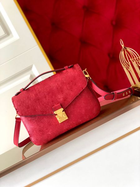 

lychee leather embossed women messenger bags simple and fashionable single-shoulder messengers bag classic timeless deep sea blue stitching