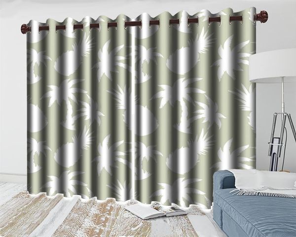 

curtain & drapes modern bedroom window 3d delicious pineapple hd digital print beautiful landscape blackout