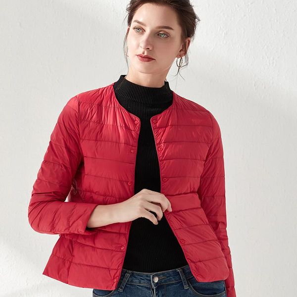 

2021 new women's down jackets plus coats ultra light duck down women mafabric lightweight coat warm female windbreaker parka, Black