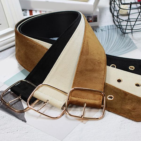 

1 шт. ретро длинный бархатный ремень ткань платья ремни женские узлы черный пояс квадратная пряжка украсить пальто свитера пояса талия, Black;brown