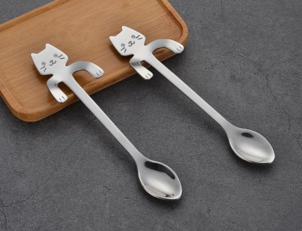 

stainless steel scoops sturdy humanized streamline design coffee tea spoons with long handle cat spoon popular 3 5sh b