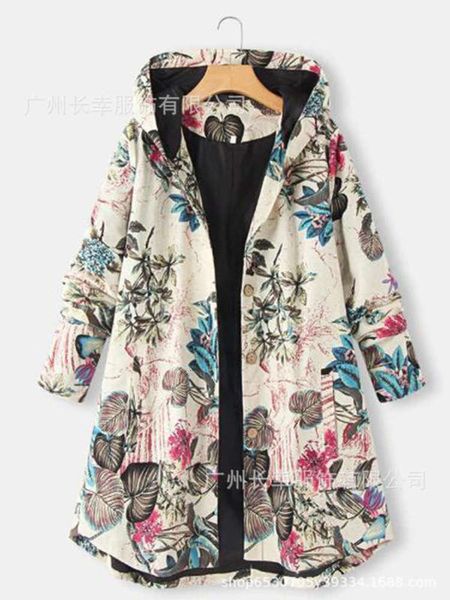 

jacket chinese style zipper print 2020 large women's wear, Black;gray
