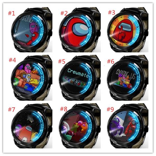 

40 style among us game watch cartoon game print watch watches designer wrist watch analog wristwatches bracelet boutique led light, Silver