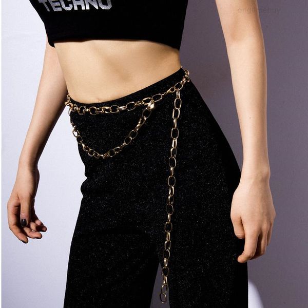 

belts fashion hip high women waist gold narrow metal chain chunky fringes girls ladies elegant slim belt, Black;brown