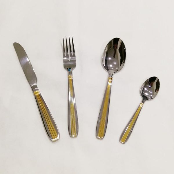 

flatware sets stainless steel tableware set good quality spoon fork knife cutlery dinnerware