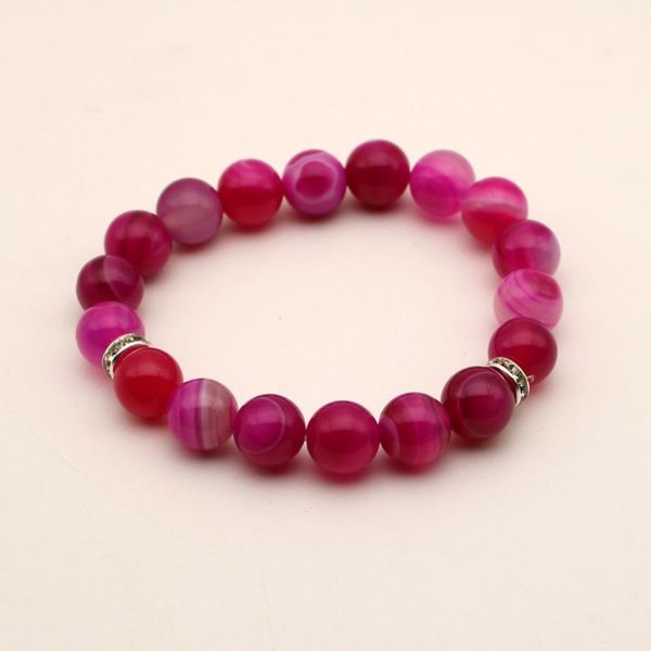 

1pc pink natual stone bracelets friends queen gifts, Black